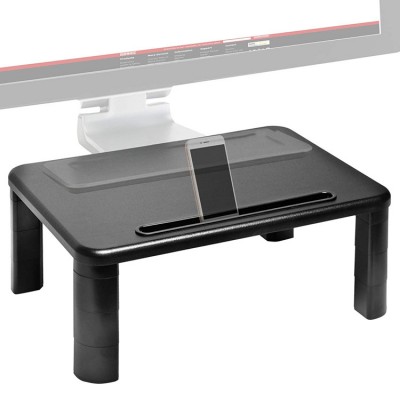 Computer Monitor Riser Organizer Desk Wood Monitor Stand Riser Workstation Height Adjustable