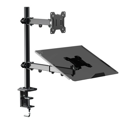 Up Down 360 Degree Rotating Computer Bracket Stand LCD Dual Screen Monitor Desk Mount with Adjustable Arm