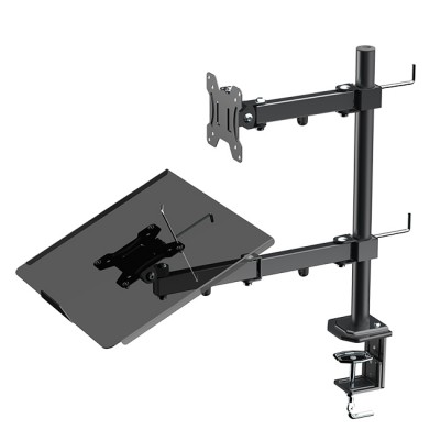 32-60'' Double Desk 2 Monitor Mount Adjustable Swivel Dual LCD Monitor Laptop Stand Arms